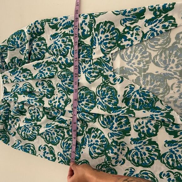 C/MEO Collective Green Asymmetrical Midi Length Skirt Size S tropical botanical - Picture 10 of 11